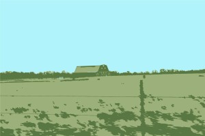 Sketch of Red Barn in Nowata Oklahoma